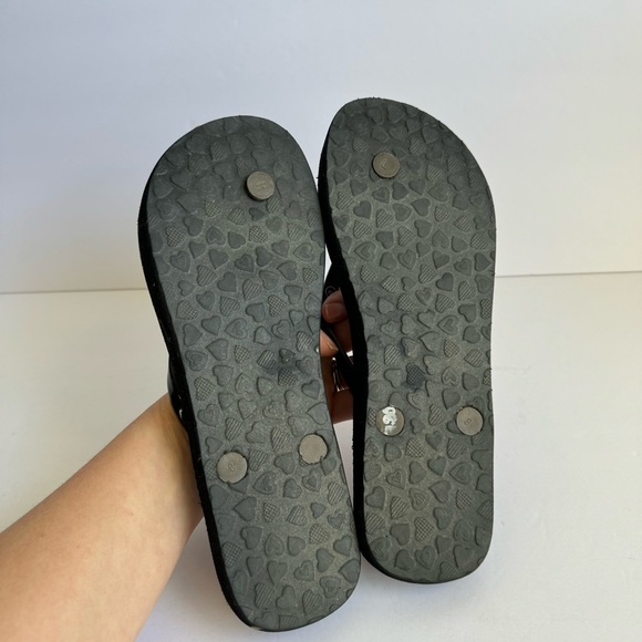 Brighton Flip Flops Thong Sandals Black & White Summer Shoes EUC Womens 8 - Picture 7 of 9